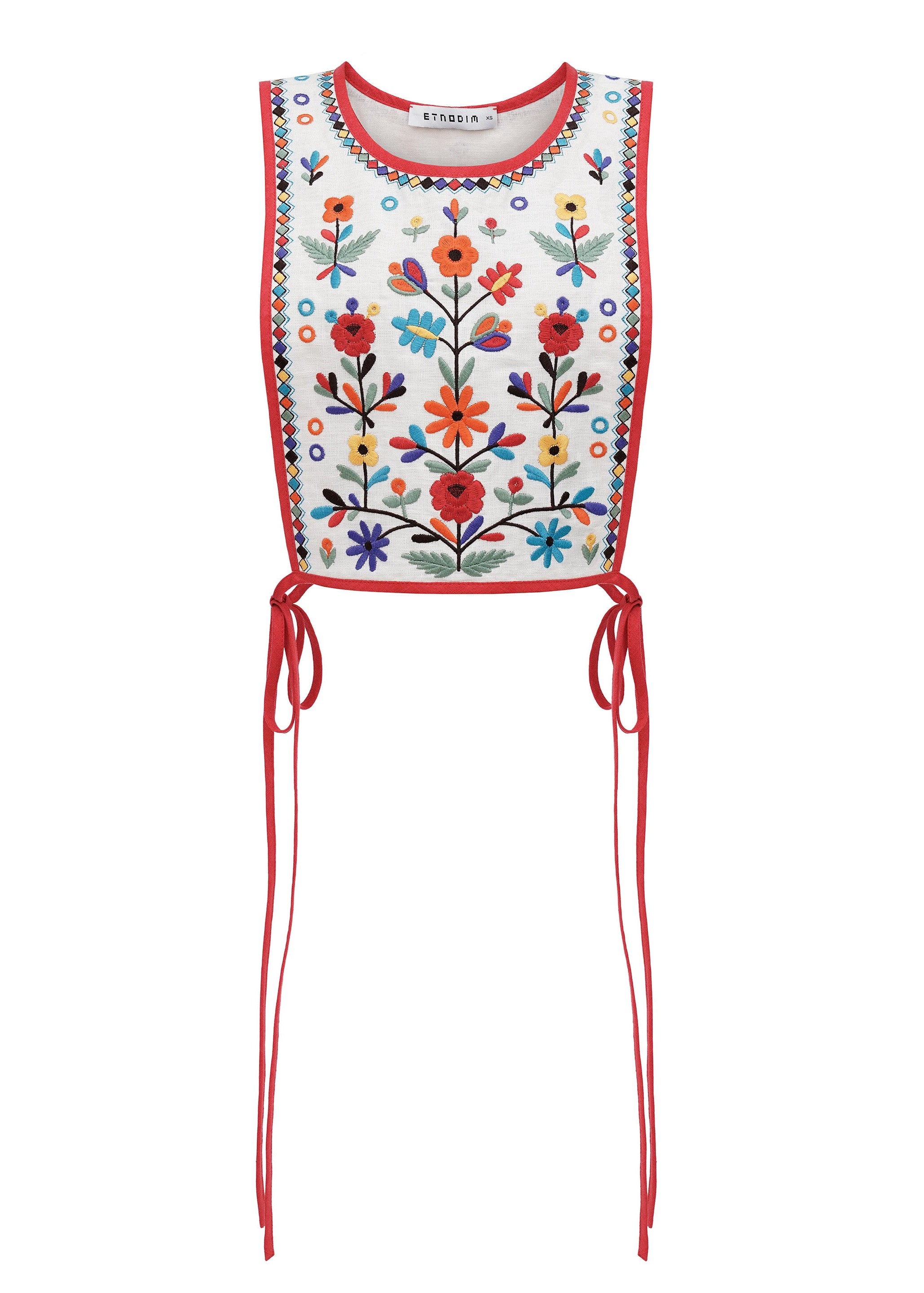 Vesta Yaryna cu broderie florală amplă