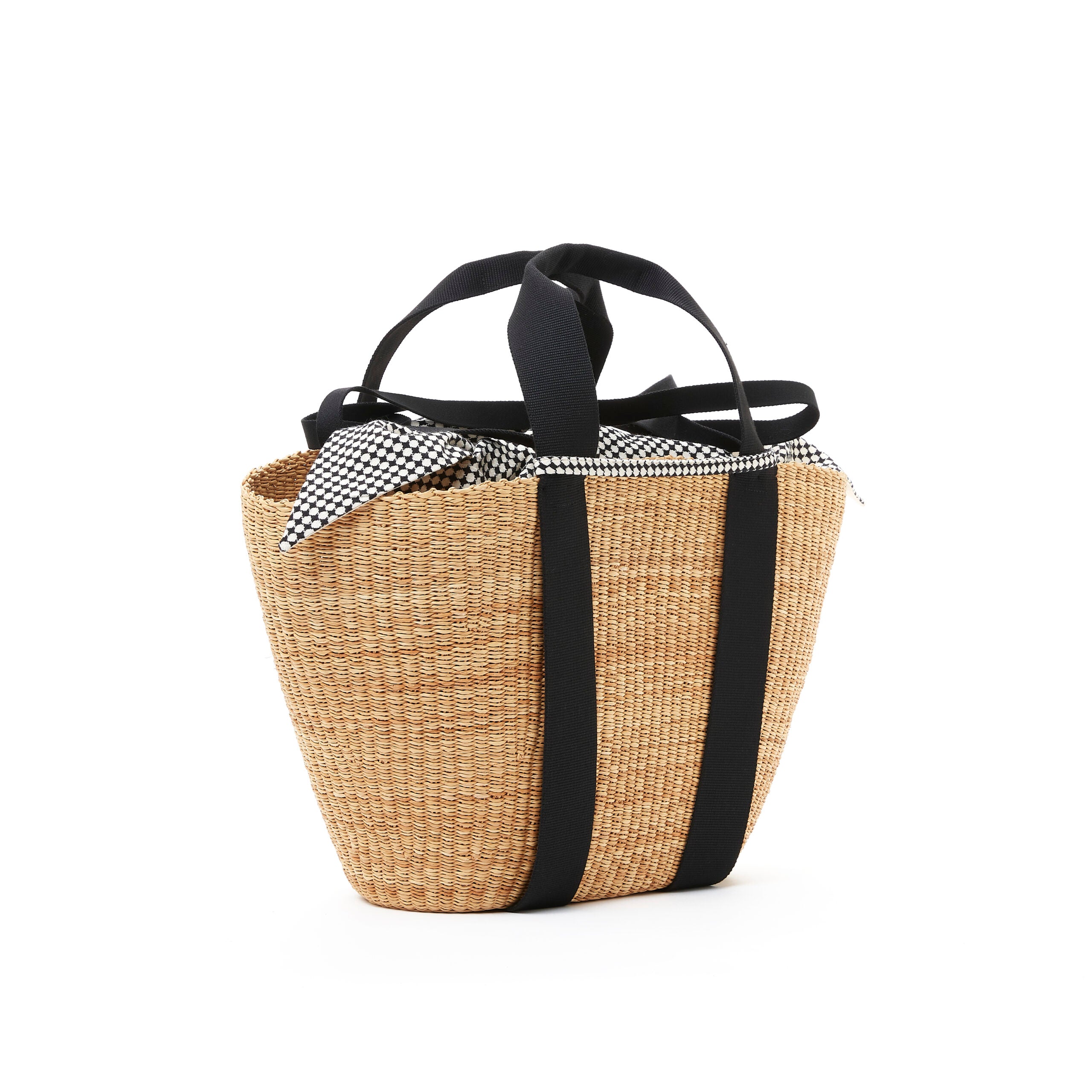 Muun hand-woven straw bag Abby Natural