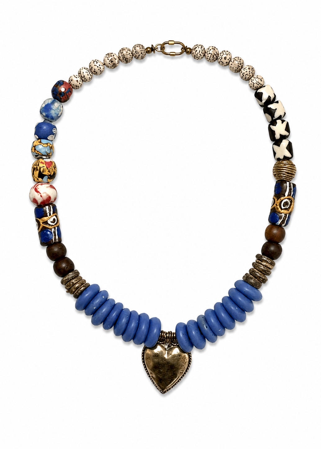 Blue Relic beaded necklace