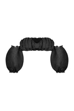 Load image into Gallery viewer, Off-the-shoulder black crop top

