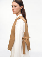 Load image into Gallery viewer, Marta Embroidered Beige Vest
