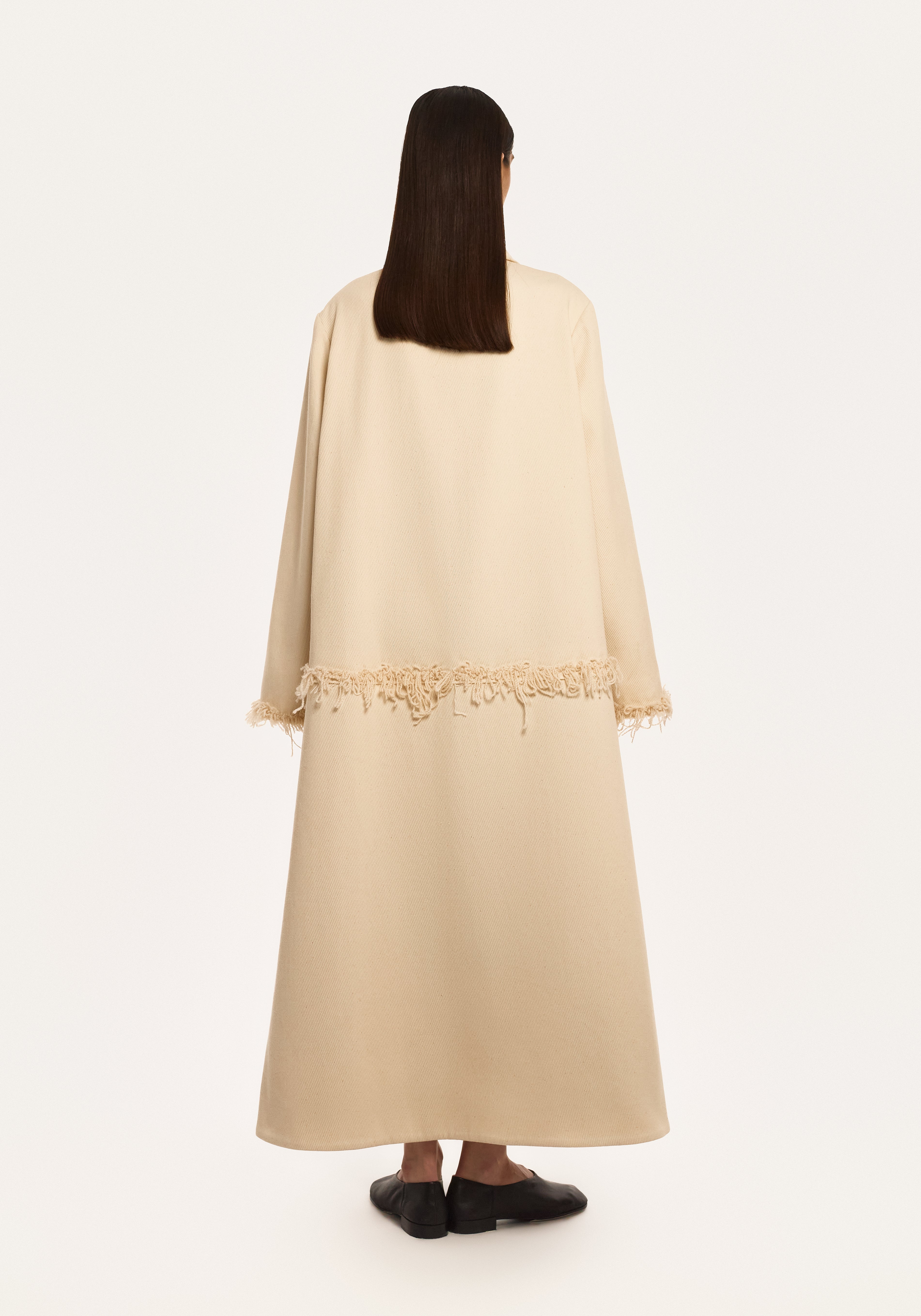 Palton din Bumbac cu Broderie Artizanală