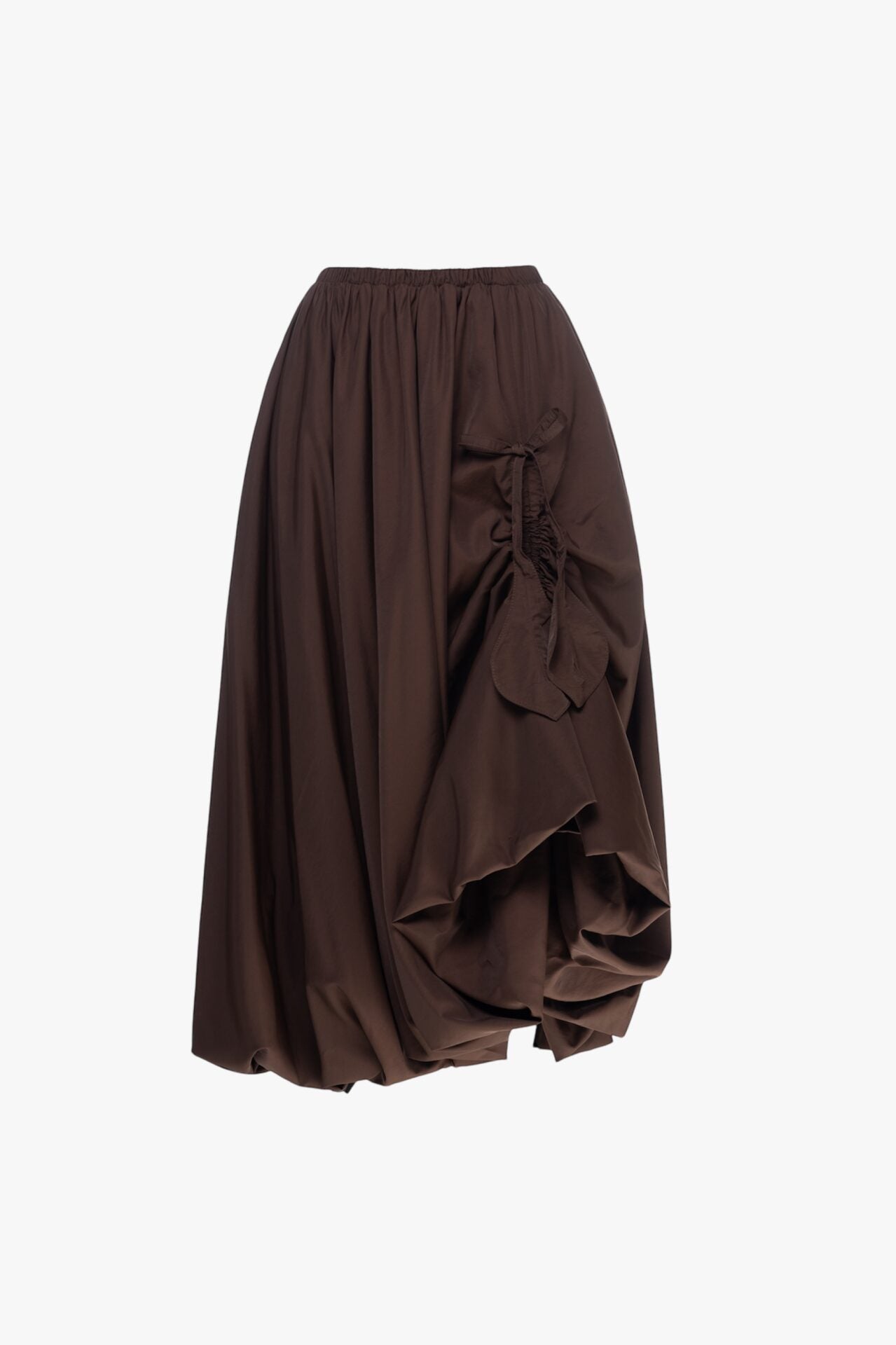 Fustă Parachute cu Fundițe Ajustabile - Tulip Maro