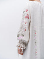 Load image into Gallery viewer, Embroidered linen dress with floral ornaments Rozmay
