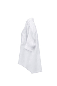 Bird embroidered white shirt