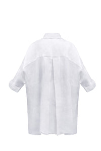 Bird embroidered white shirt