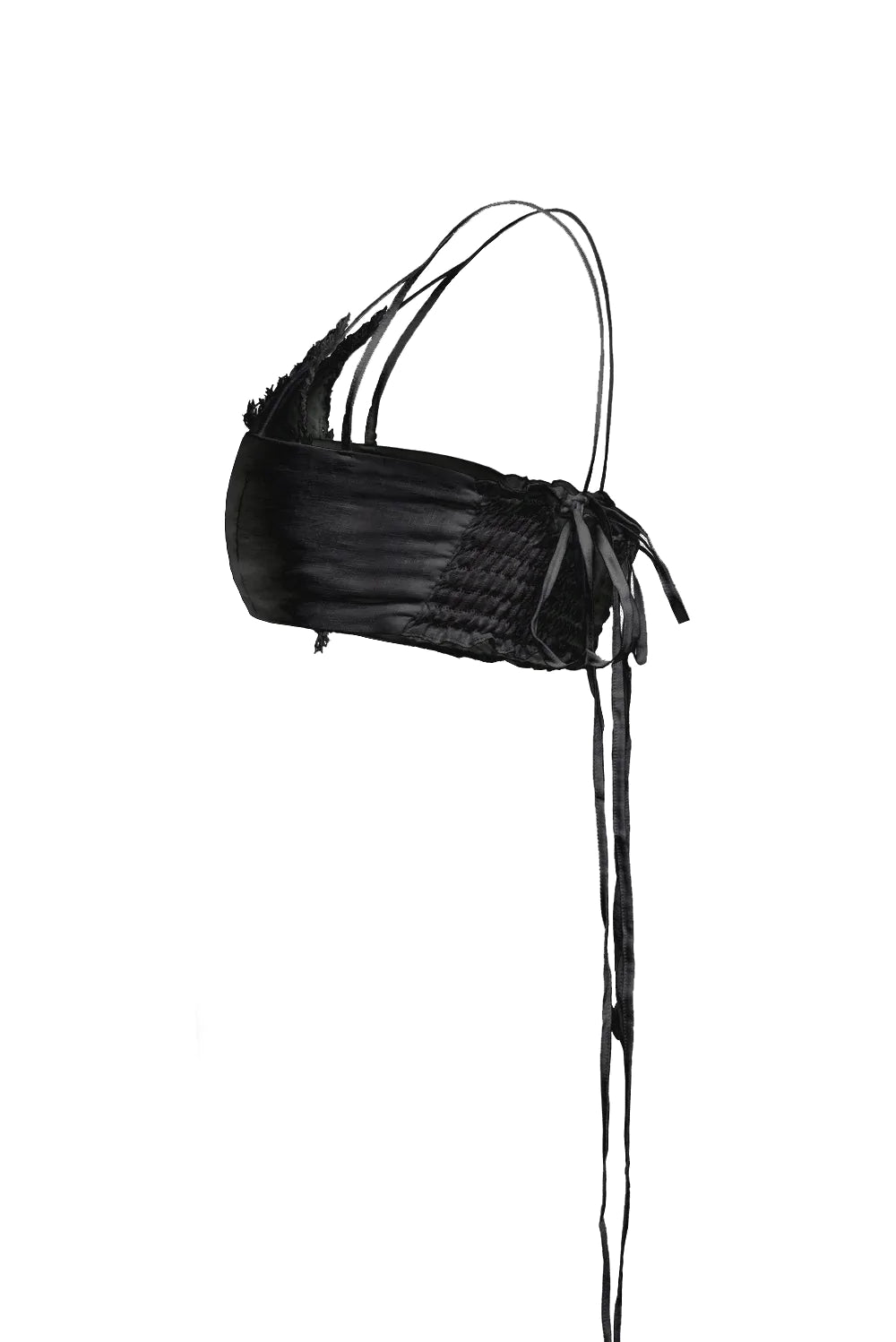 Long strap black crop top