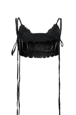 Load image into Gallery viewer, Long strap black crop top
