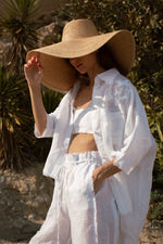 Load image into Gallery viewer, Bird embroidered white shirt
