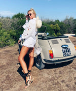 Load image into Gallery viewer, Embroidered long sleeve white shirt
