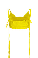 Load image into Gallery viewer, Long strap yellow crop top
