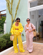 Load image into Gallery viewer, Long strap yellow crop top
