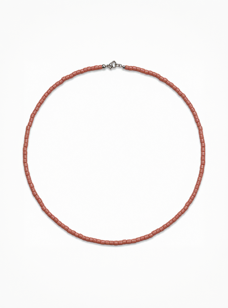 Dust Rose beaded choker