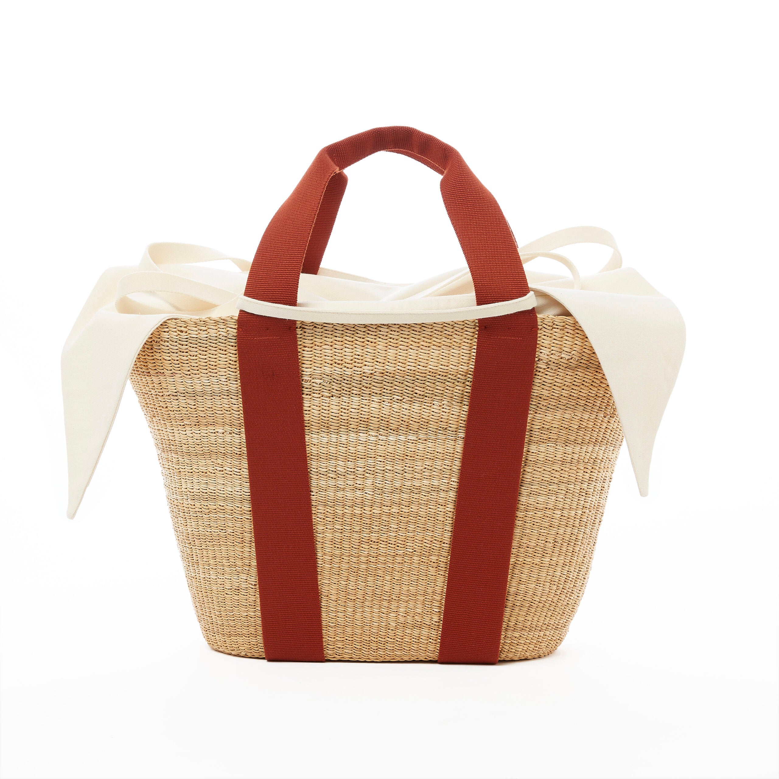 Muun hand-woven straw bag Abby Natural