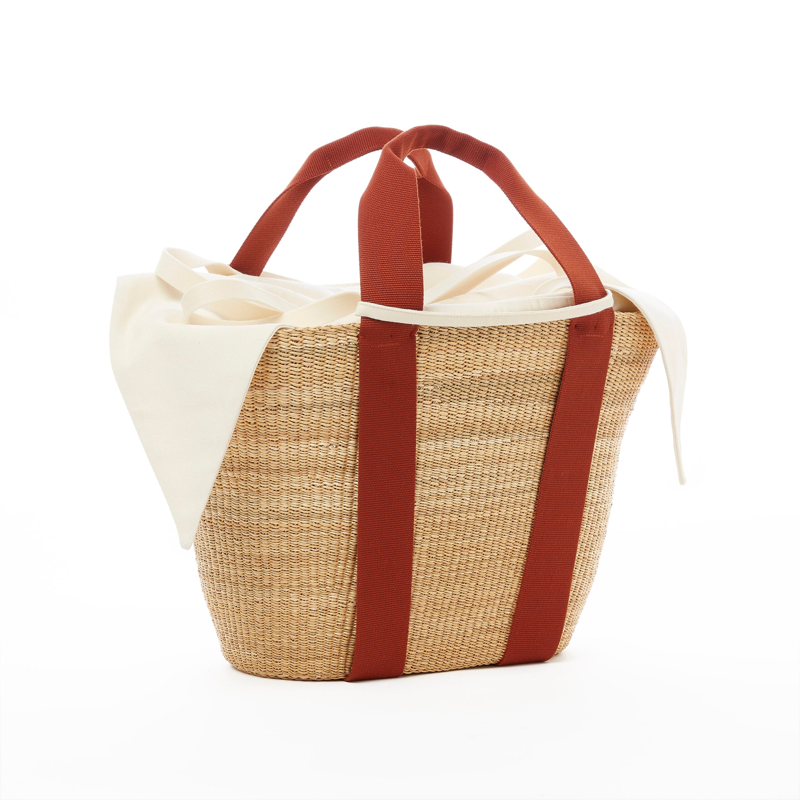 Muun hand-woven straw bag Abby Natural