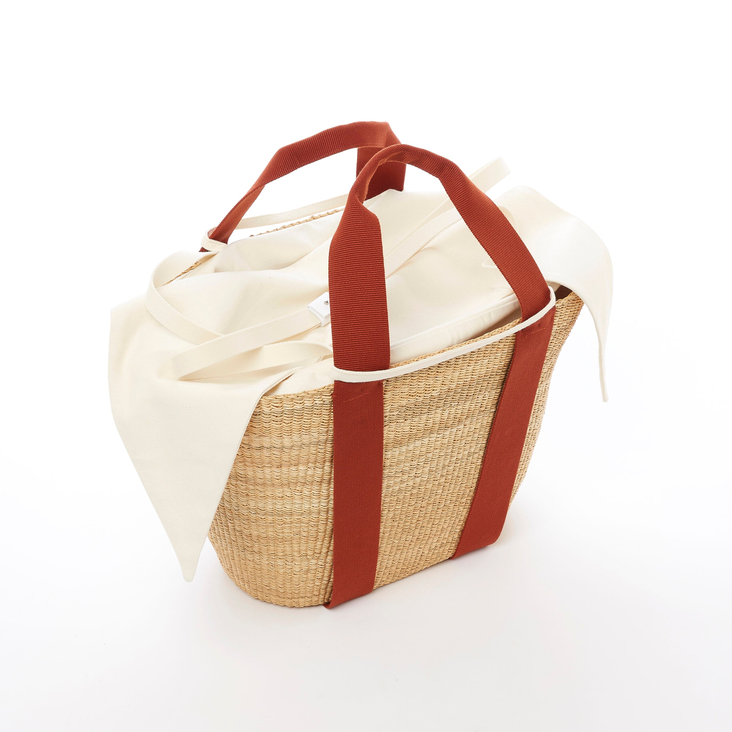 Geanta Muun impletita manual din paie Abby Natural