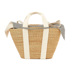 Muun hand-woven straw bag Abby Natural