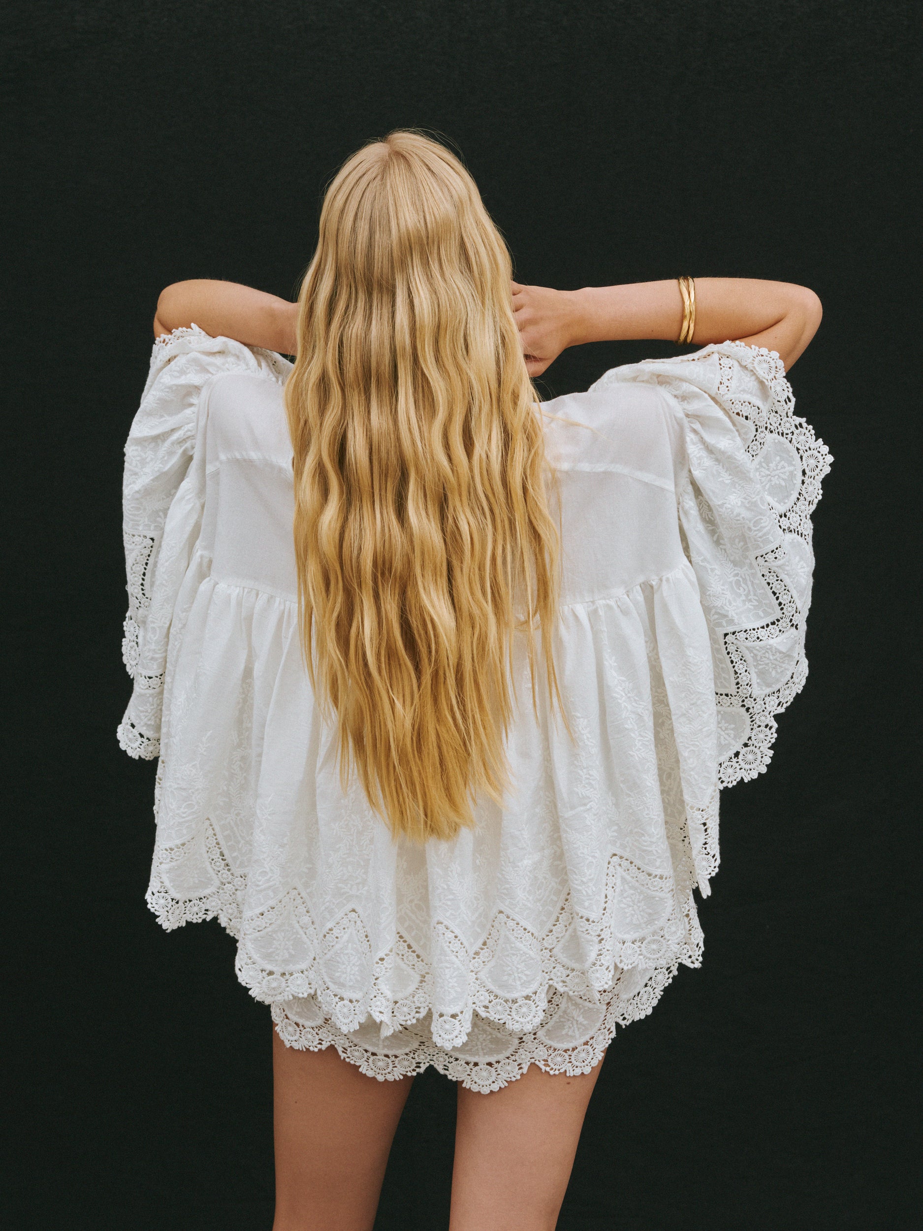 Short Embroidered Cotton Dress -  The Poet