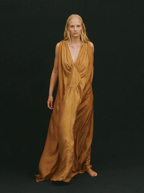 Venus Cotton Silk Maxi Dress