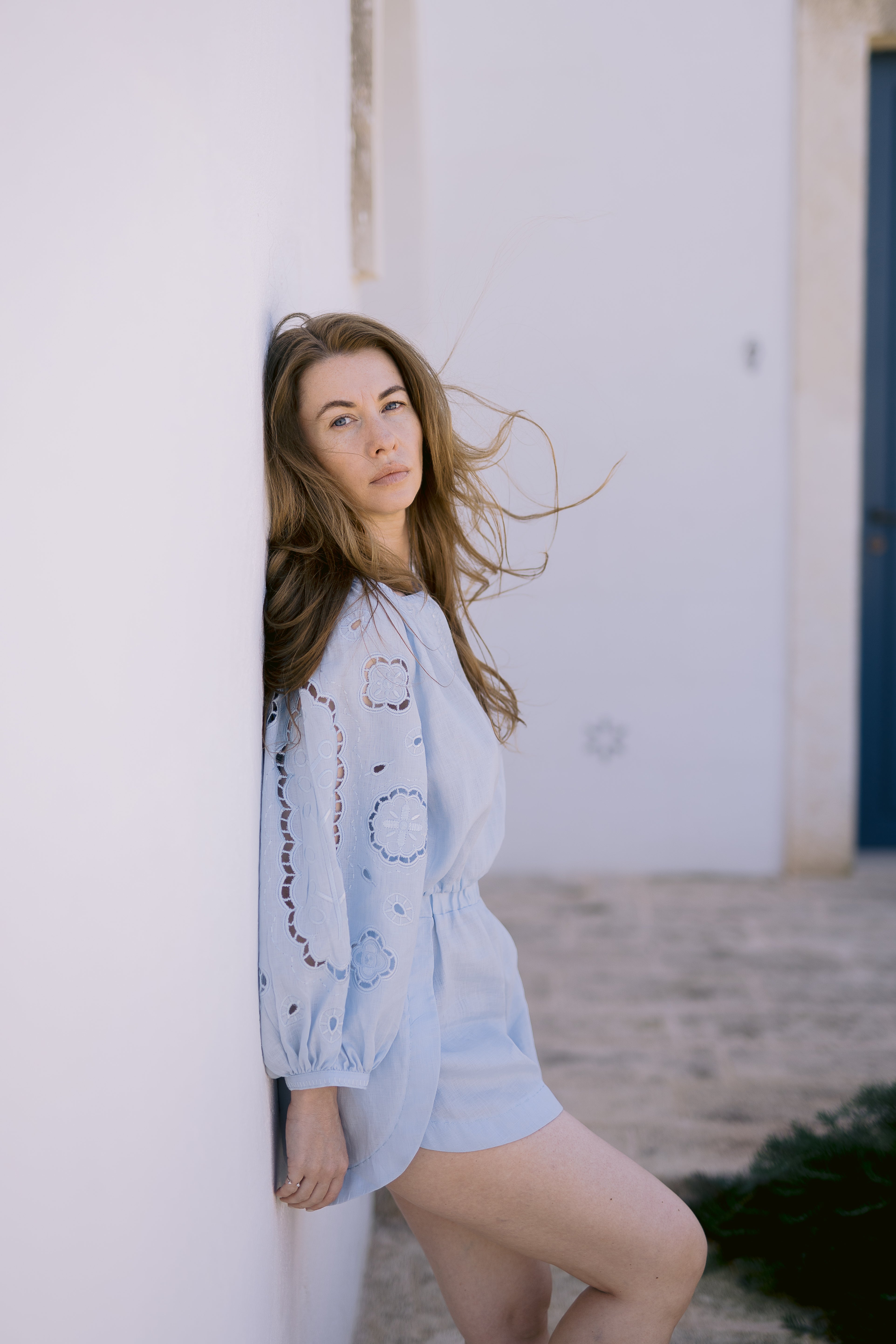 High-Waist Linen Shorts – Laetitia