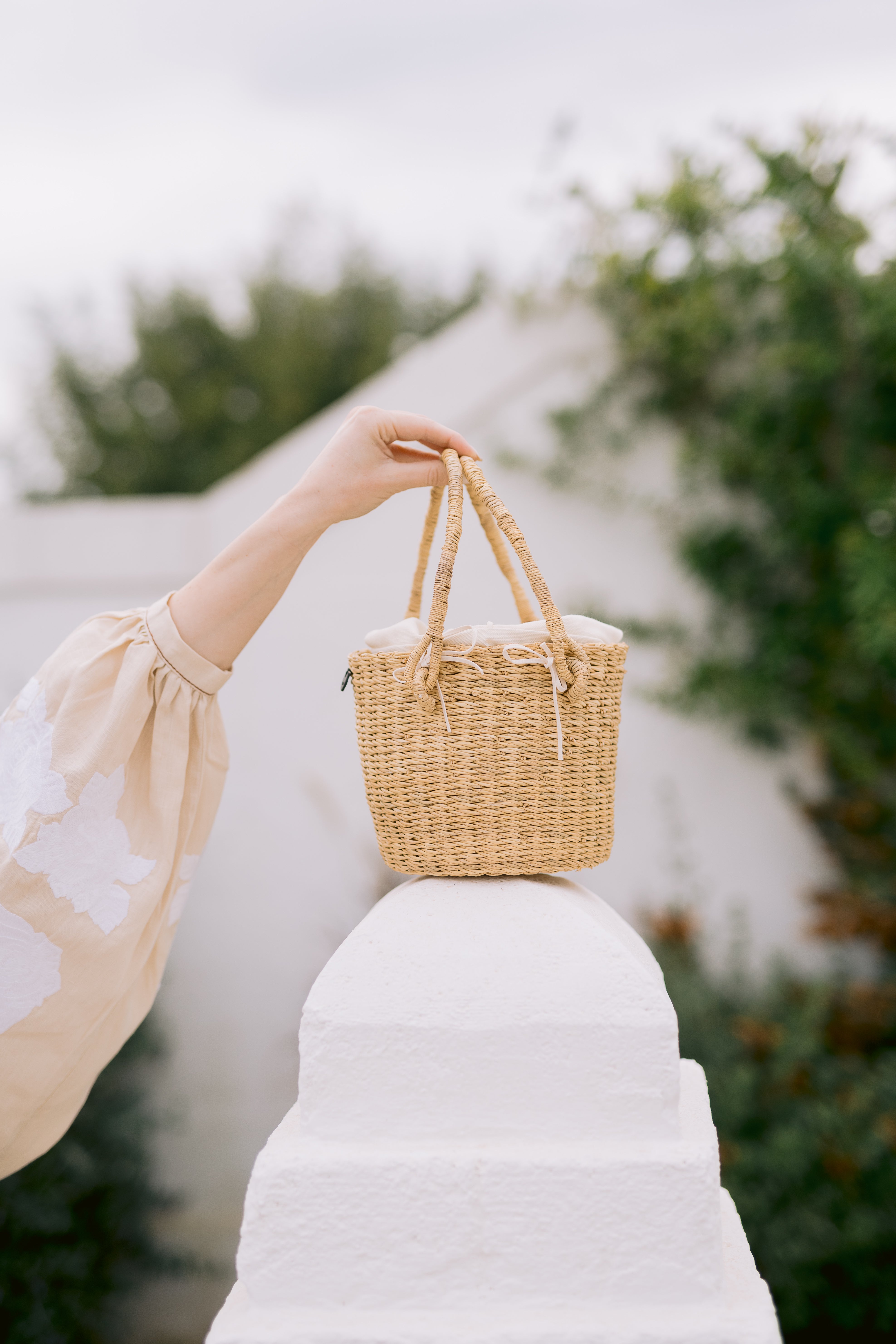 Geantă Muun împletită manual din paie Nora