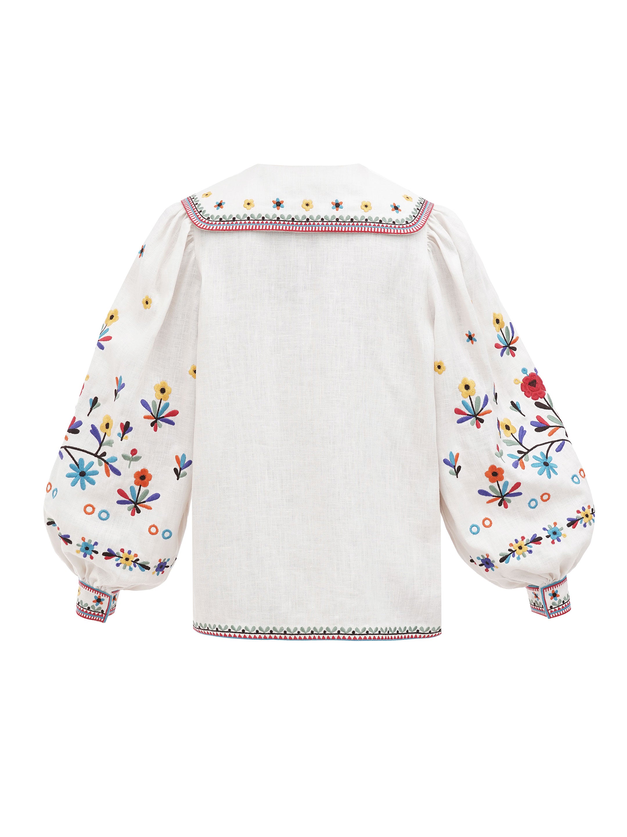 Bluza Yavir din in natural cu broderie yavorivsky