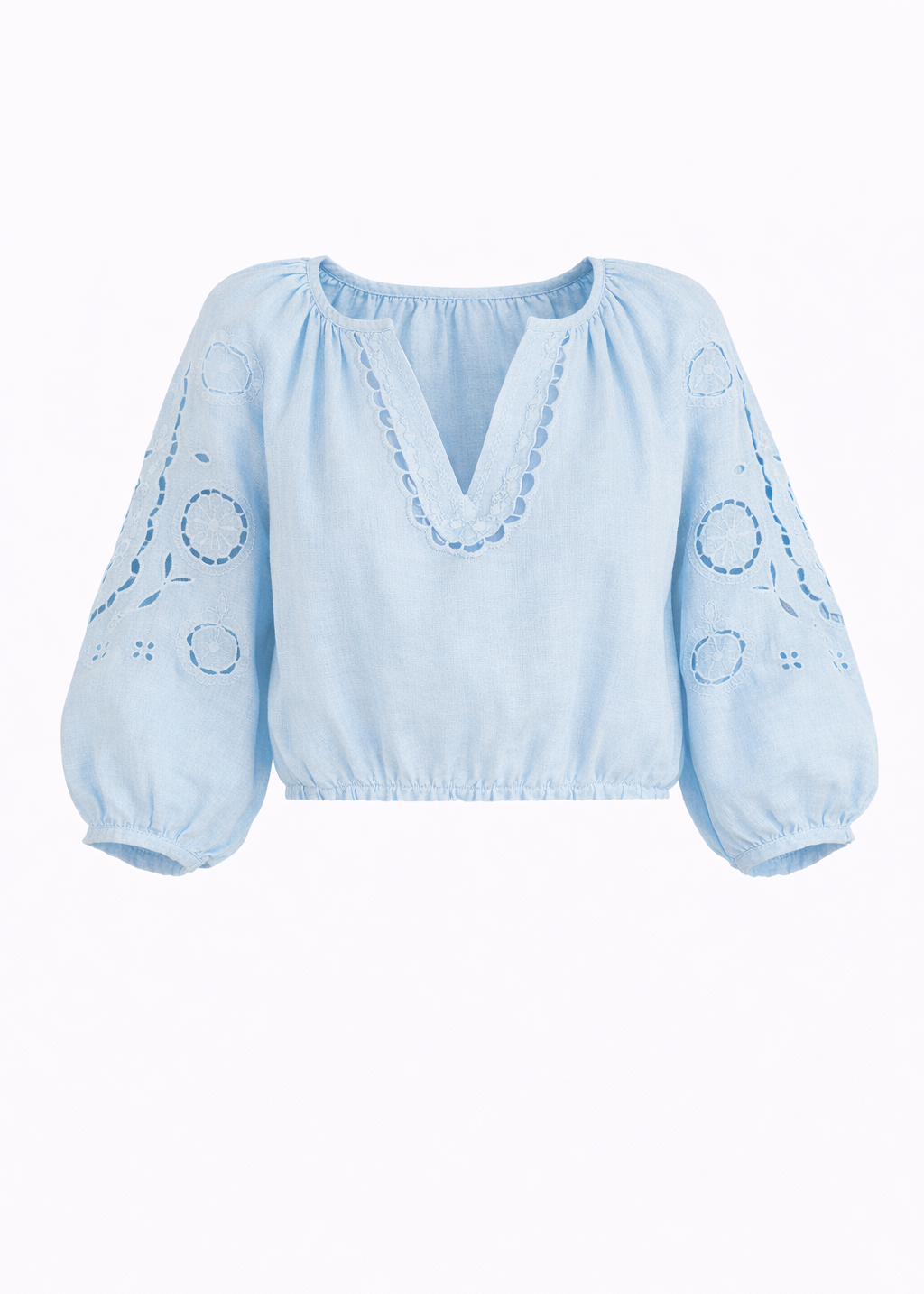 Embroidered Linen Top – Laetitia
