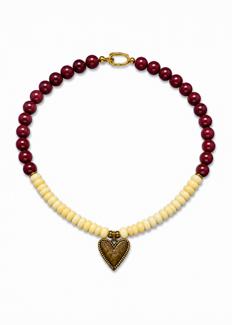 Desert Heart beaded necklace