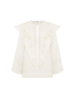 Load image into Gallery viewer, SEVERYNA Linen Shirt with Embroidered Collar
