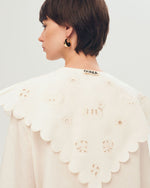 Load image into Gallery viewer, SEVERYNA Linen Shirt with Embroidered Collar
