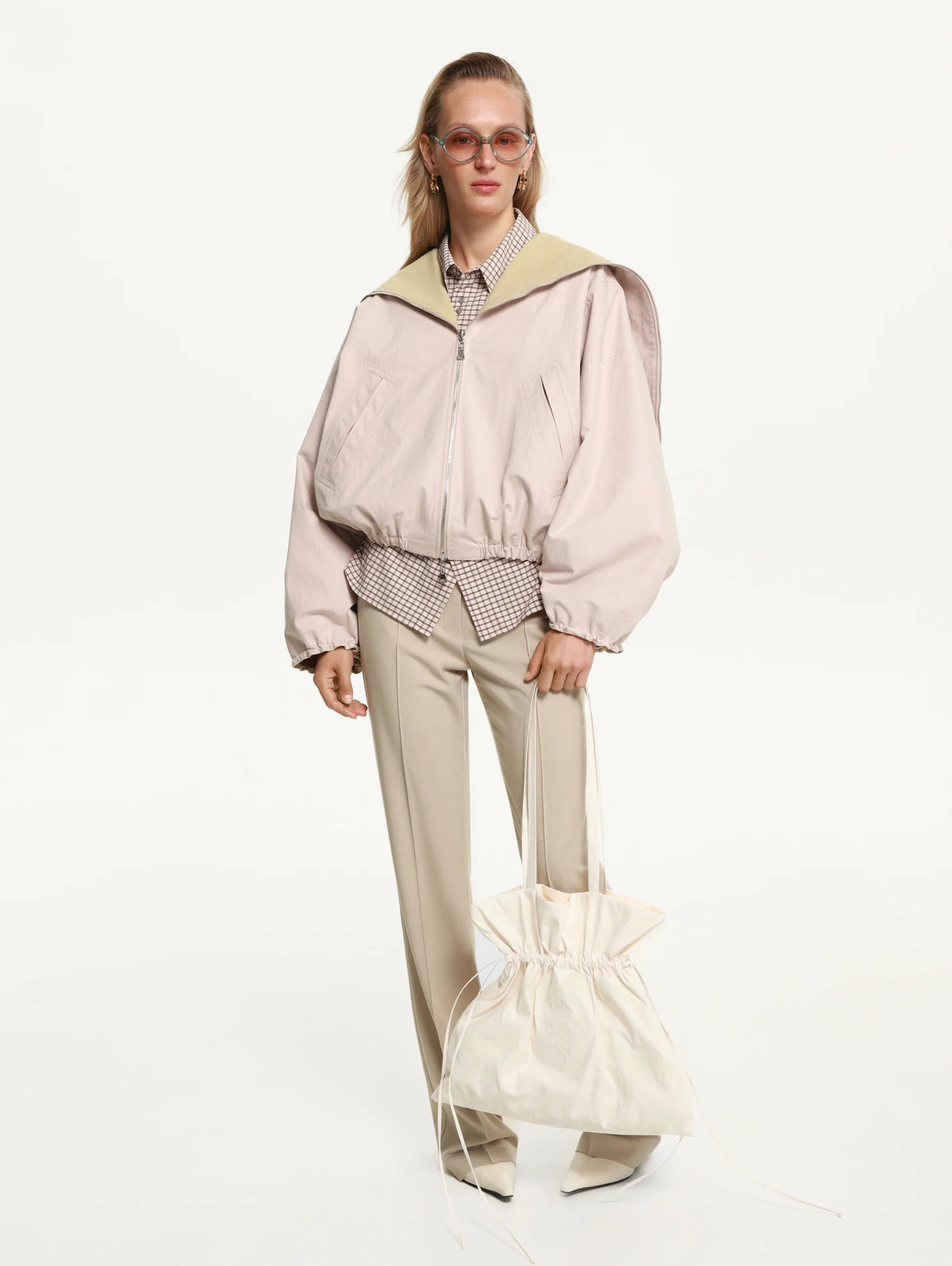 Riabchyk High-Collar Bomber Jacket