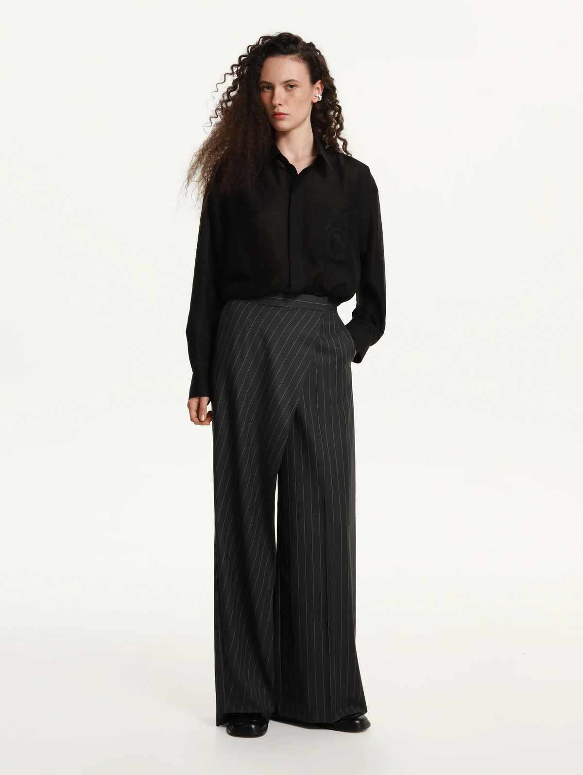 Striped Wrap Pants