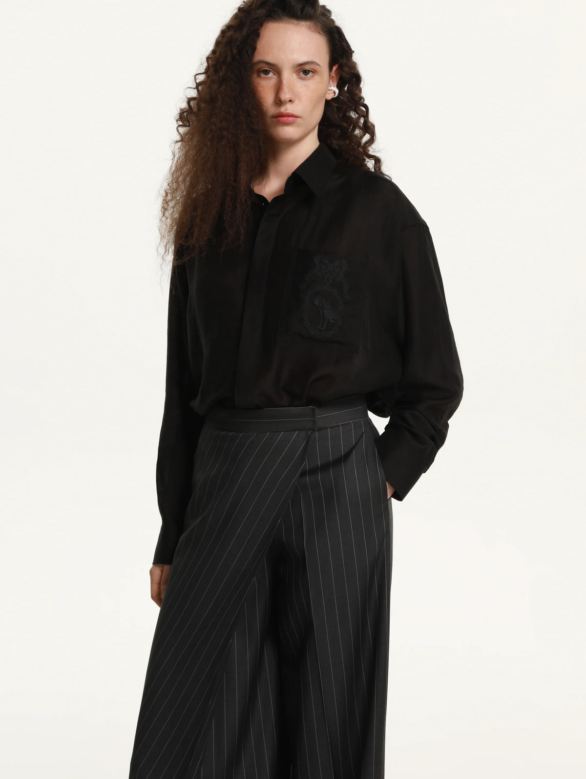 Striped Wrap Pants