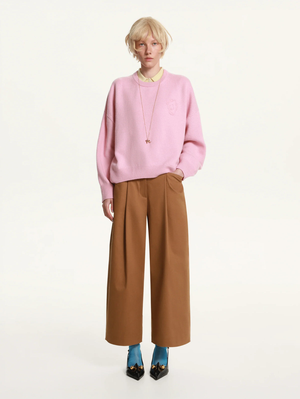 Marfa Cropped Pants in Brown