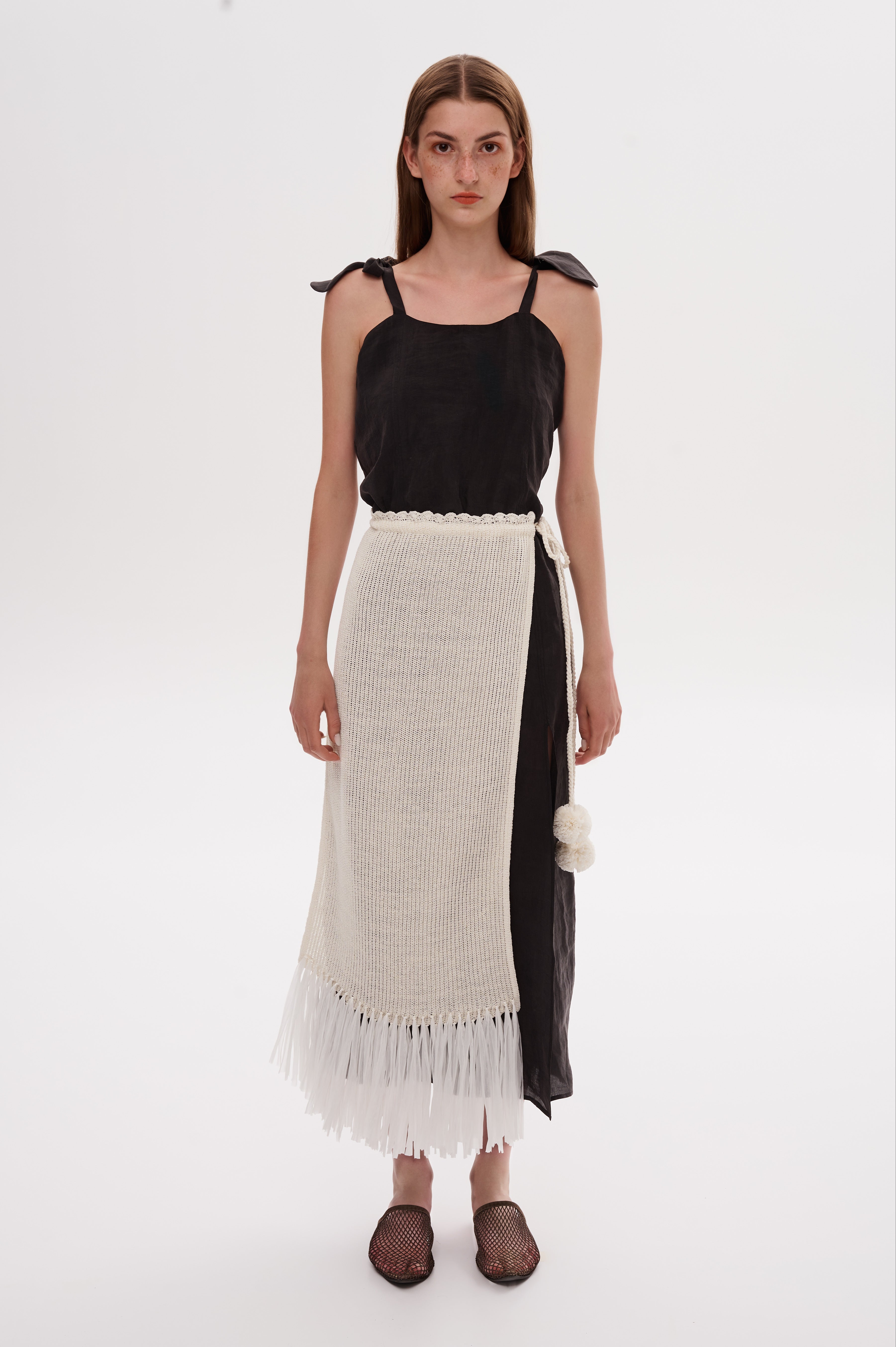 Șorț Tricotat cu Franjuri