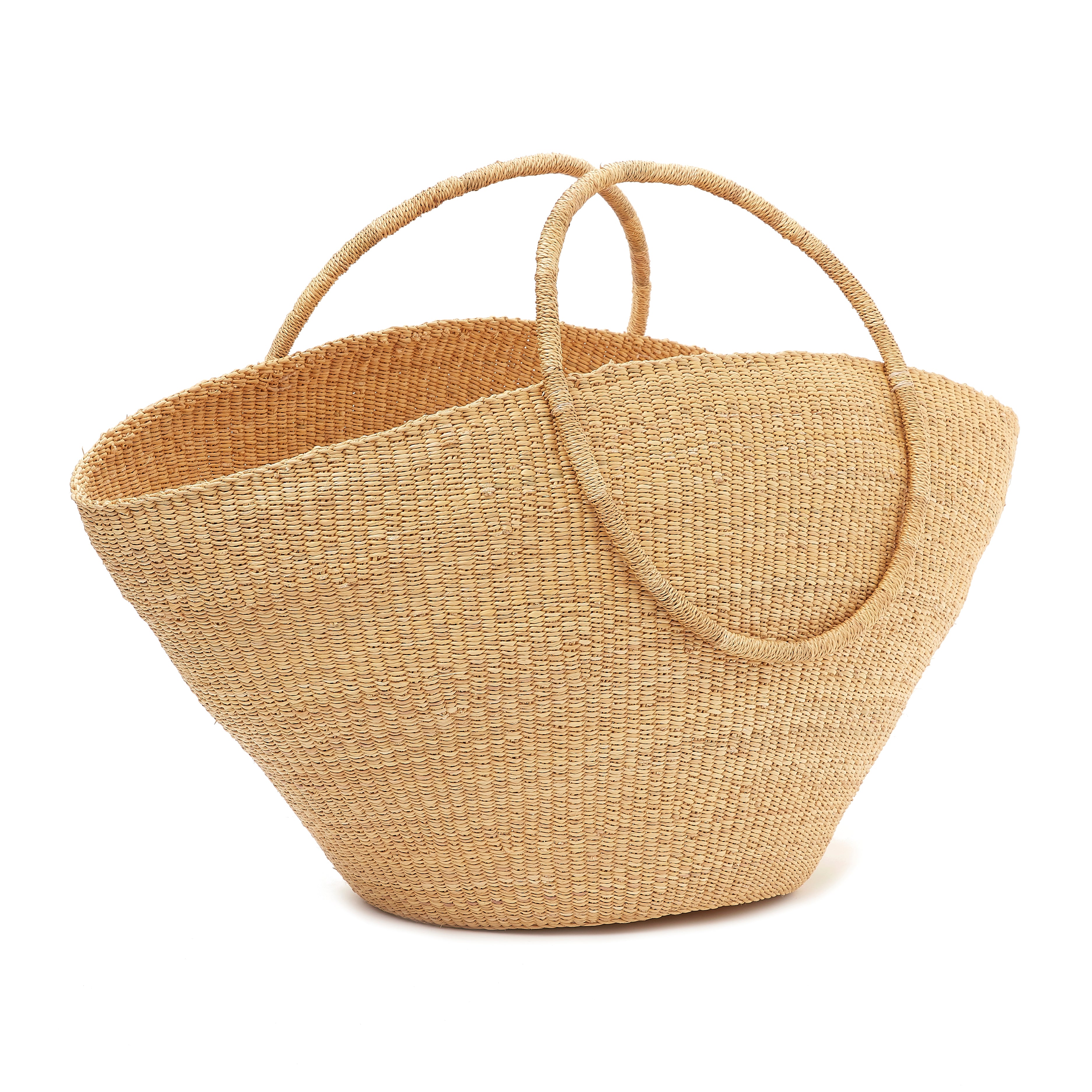 Muun hand-woven big straw bag Lune