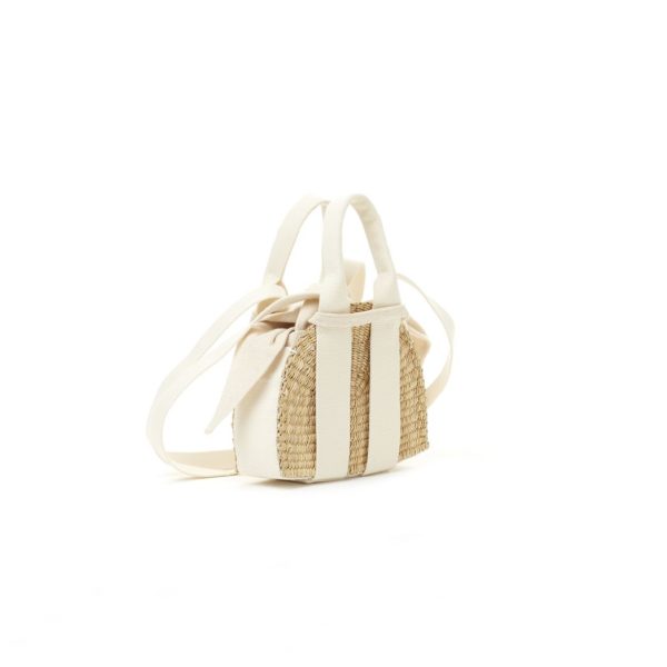 Geanta Muun împletită manual din paie Mini Mina 