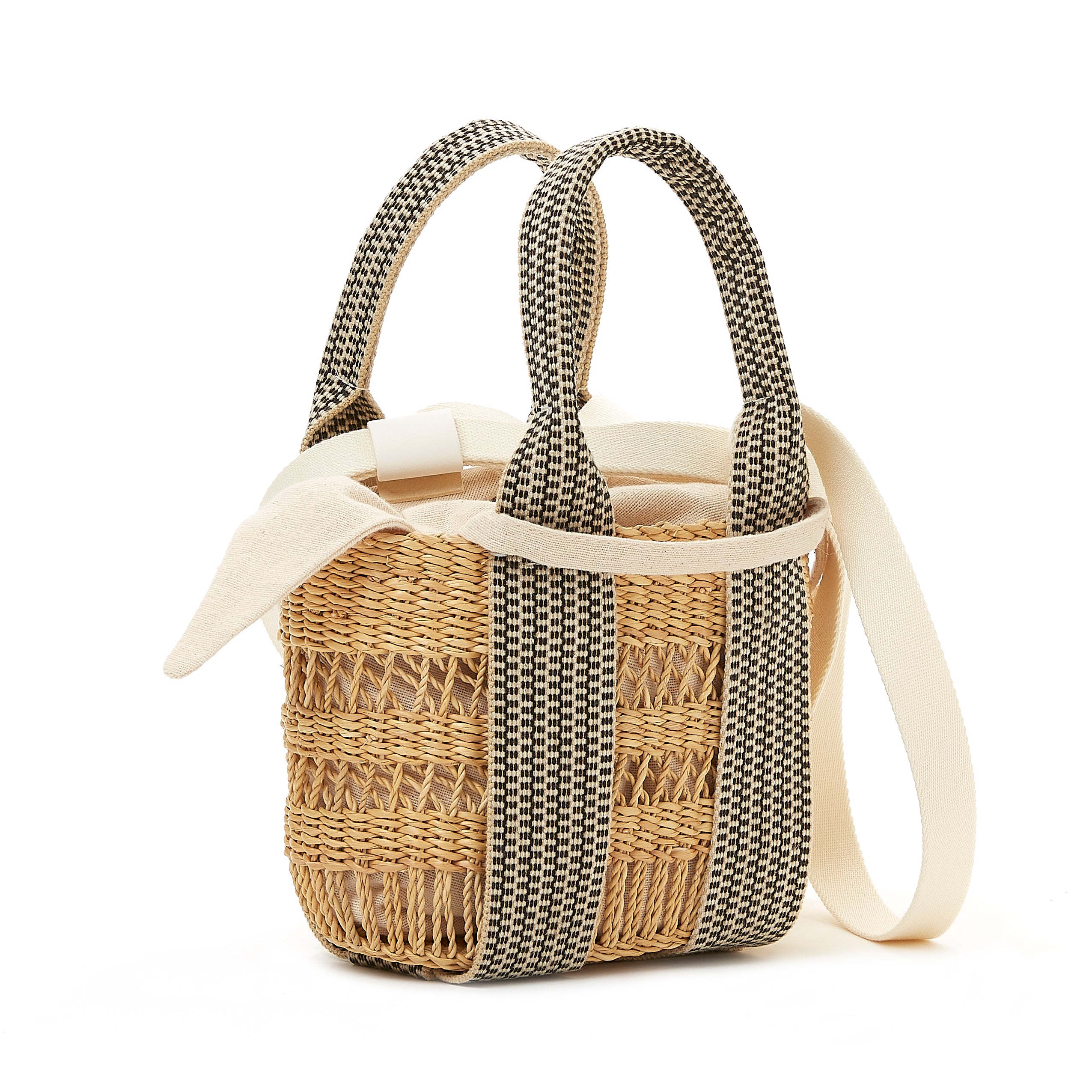 Geantă Muun împletită manual din paie Mini Mixy