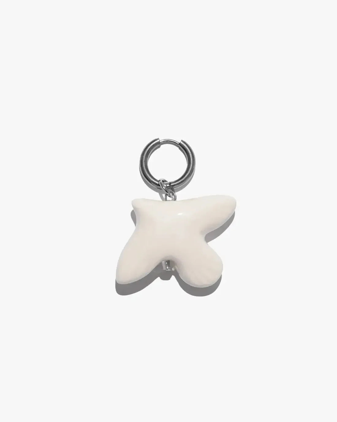 MYRNI single earring with a bird, silver hardware