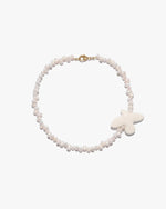 Load image into Gallery viewer, MYRNI necklace with shaped pearls and a bird gold hardware
