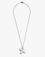 Load image into Gallery viewer, MYRNI pendant with a bird on a chain, silver hardware
