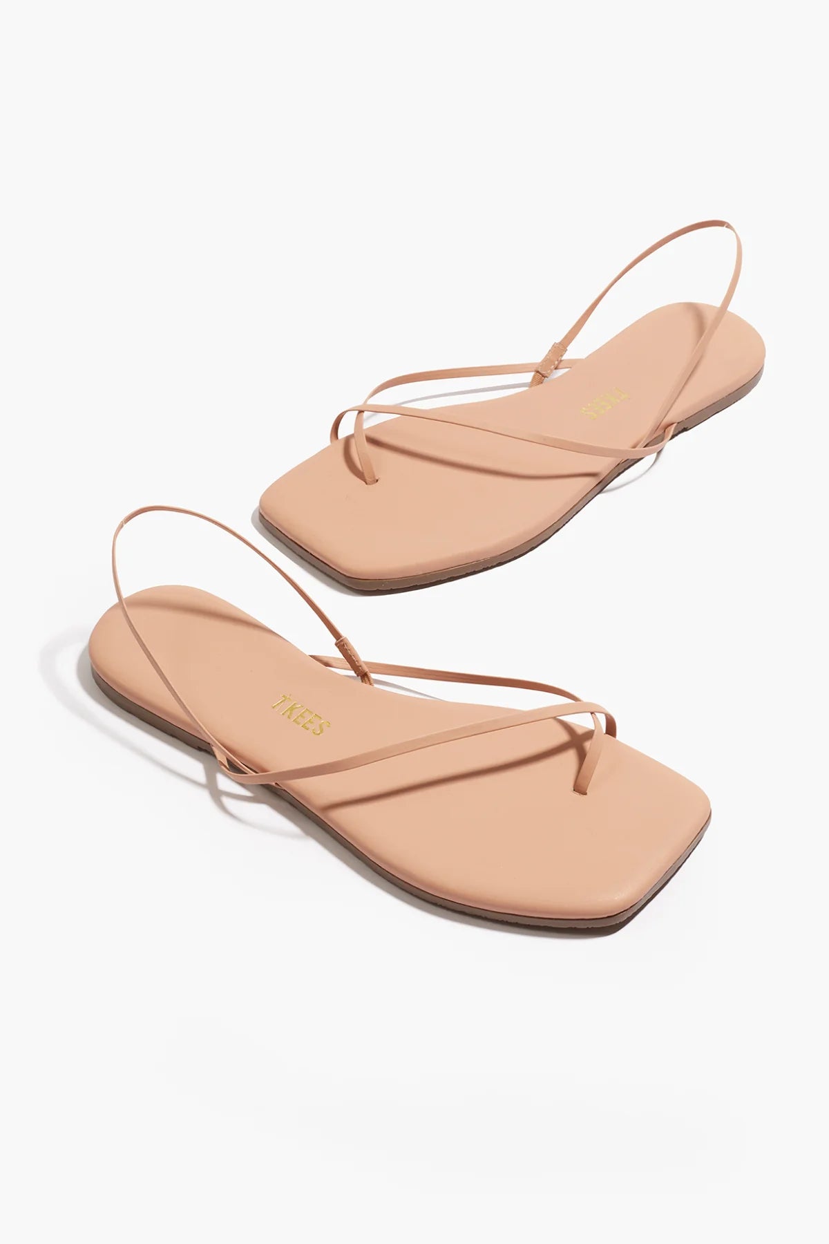 TKEES Square Millie Nude Beach Leather Sandals