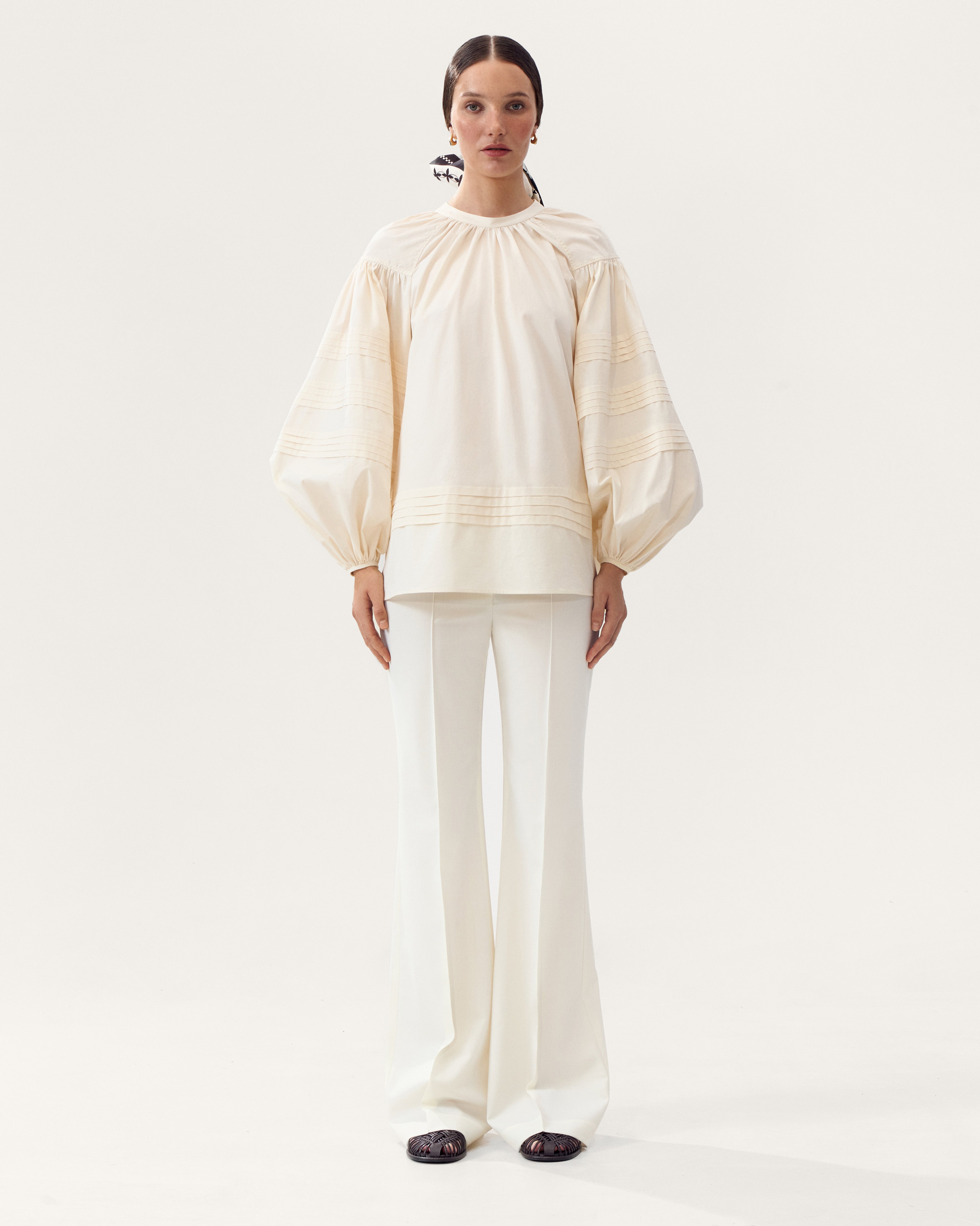 Ivory Cotton Shirt - Oriiana