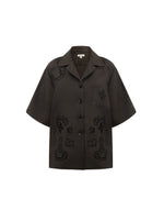 Load image into Gallery viewer, PETRA Embroidered Black Shirt
