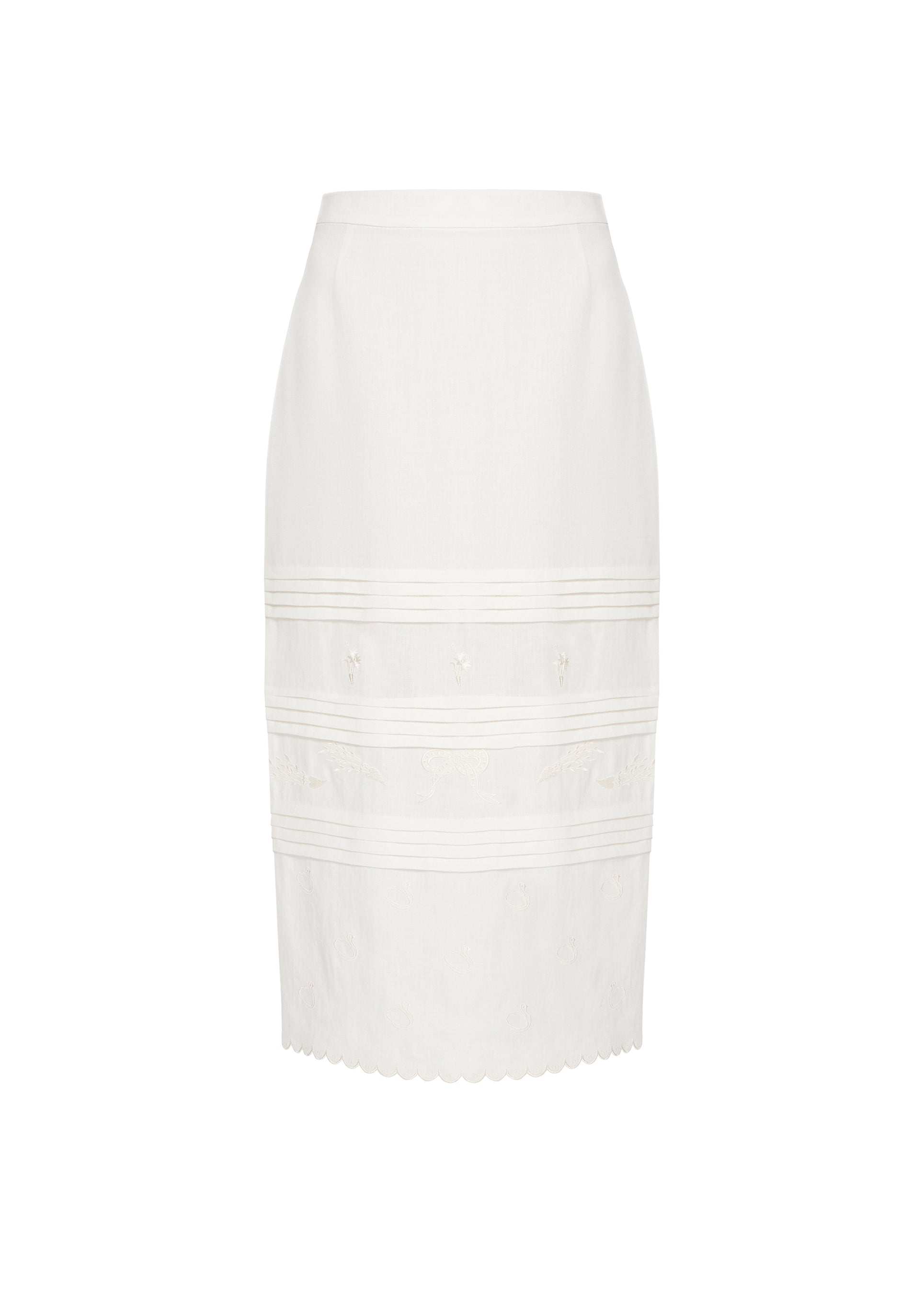 Milk Embroidered Skirt - Vilena