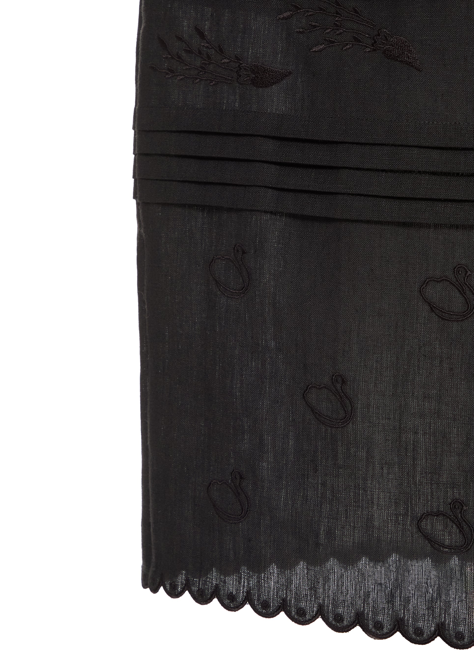 Black Embroidered Skirt - Vilena