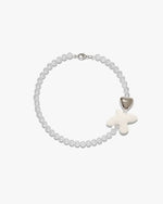 Load image into Gallery viewer, SKARB necklace with crystal, platinum heart and bird
