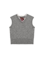Load image into Gallery viewer, Lace-trimmed Vest in Grey
