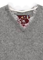 Load image into Gallery viewer, Lace-trimmed Vest in Grey
