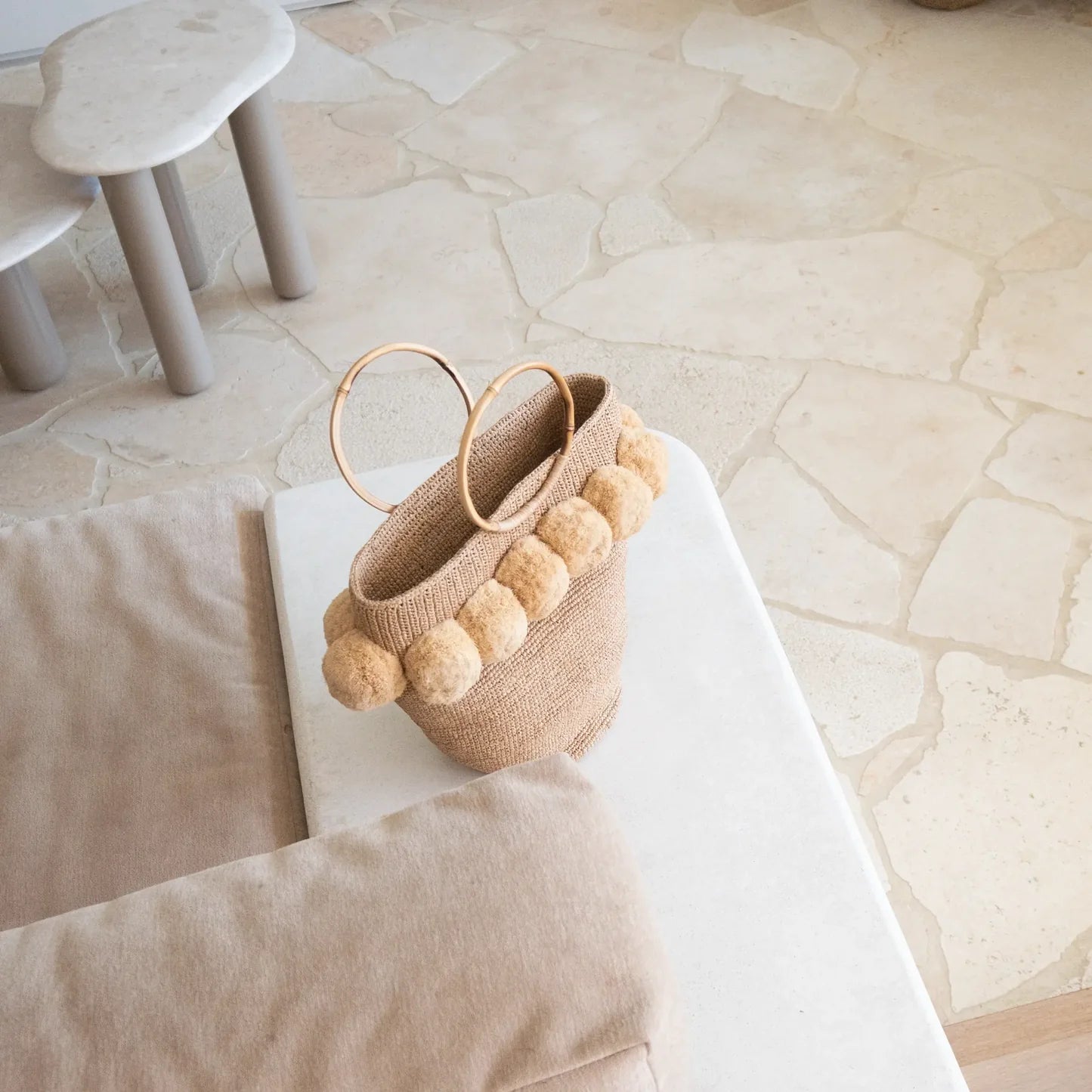 Seo Raffia Wrist Bag